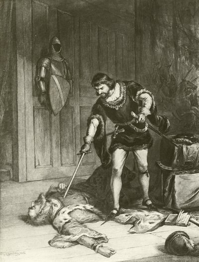 Derde deel van Henry VI. Act V-Scene VI door Felix Octavius Carr Darley