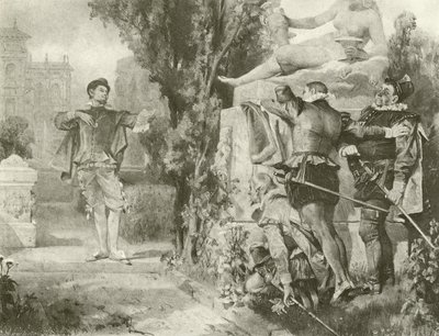 Driekoningenavond. Act I, Scene V door Felix Octavius Carr Darley