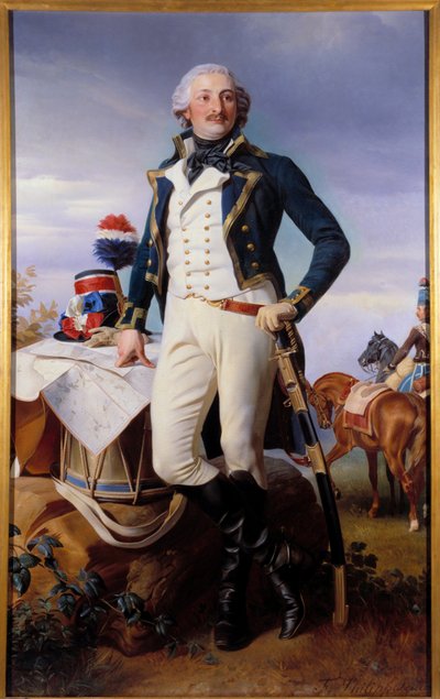 Portret van Auguste Marie Henri Picot, markies de Dampierre door Felix Philippoteaux