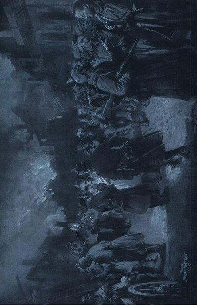 Van het Westelijk Front. Na de slag, illustratie uit Hindenburg gepubliceerd door Daterlandischer Derlag C U Weller Berlijn door Felix Schwormstadt
