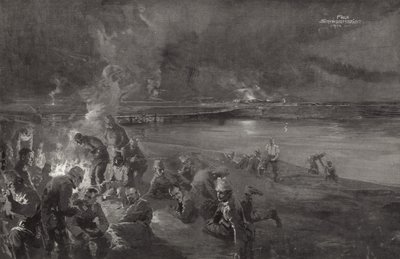 Duitsers op wacht bij de rivier Maas door Felix Schwormstadt