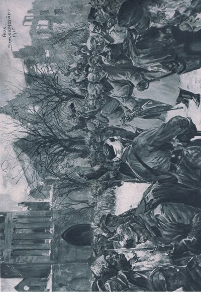 De keizer in geluk (14 februari 1915), illustratie uit Hindenburg gepubliceerd door Daterlandischer Derlag C U Weller Berlijn door Felix Schwormstadt