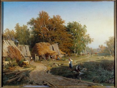 Het dorp door Feodor Alexandrovich Vassiliev