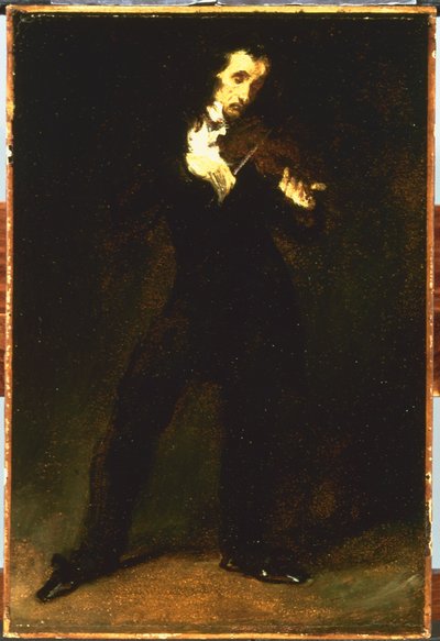 Paganini door Ferdinand Victor Eugene Delacroix