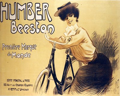 Poster die Humber Beeston fietsen adverteert door Ferdinand  Misti Mifliez