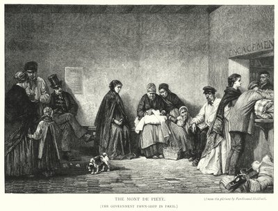 De Mont de Piété, de staatsbank in Parijs door Ferdinand (after) Heilbuth