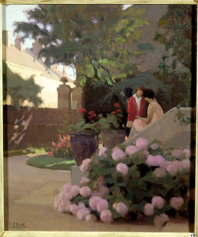 Een Hoek van de Tuin door Ferdinand Achille Lucien Bivel