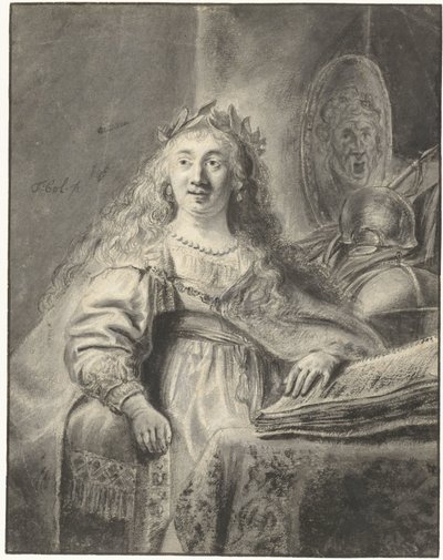 Minerva in haar studeerkamer door Ferdinand Bol