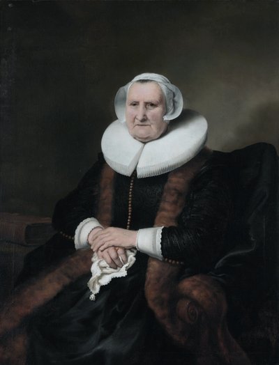 Portret van Elisabeth Jacobsdr. Bas (1571-1649) door Ferdinand Bol