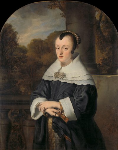 Portret van Maria Rey (1630/31-1703). Echtgenote van Roelof Meulenaer door Ferdinand Bol