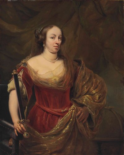 Portret van Marie Louise Gonzaga 1611-1667, koningin van Polen door Ferdinand Bol