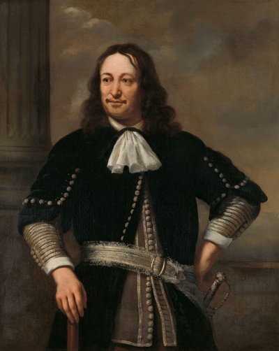 Portret van een marineofficier, waarschijnlijk vice-admiraal Aert van Nes (1626-1693) door Ferdinand Bol