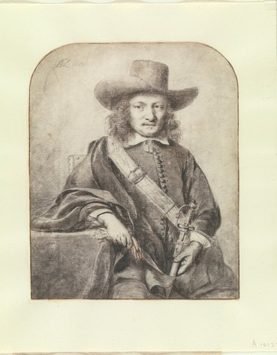 Portret van een Goudse officier door Ferdinand Bol