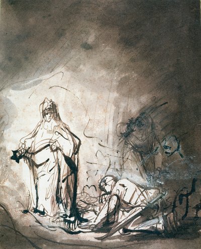 Saul en de Heks van Endor door Ferdinand Bol