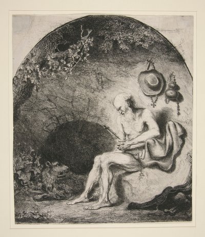 St. Hiëronymus in de Grot door Ferdinand Bol