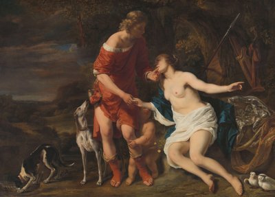 Venus en Adonis door Ferdinand Bol