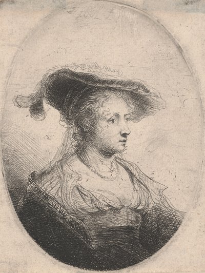Vrouw in Ovaal door Ferdinand Bol