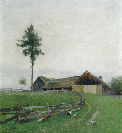 Boerderij bij Zwettl door Ferdinand Brunner