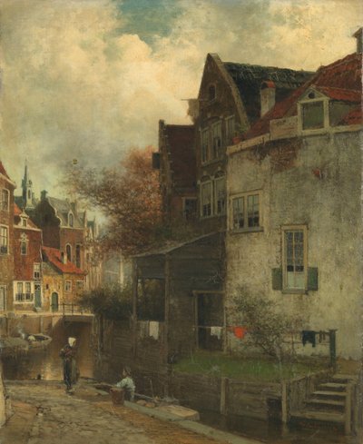Stadsgezicht door Ferdinand Carl Sierich