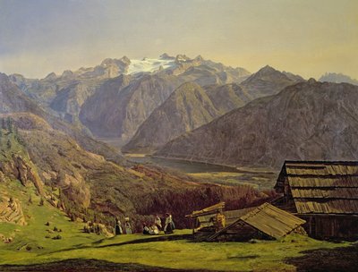 Hallstatter-See door Ferdinand Georg Waldmuller