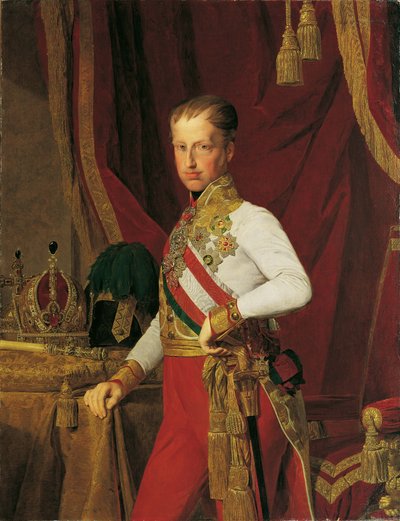 Portret van Keizer Ferdinand I van Oostenrijk 1793-1875, 1839 door Ferdinand Georg Waldmuller