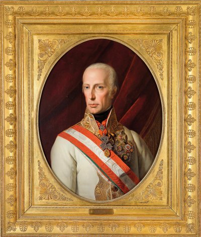 Portret van keizer Frans I van Oostenrijk door Ferdinand Georg Waldmuller