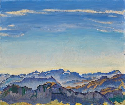 De Waadtlandse Alpen vanaf de Rochers de Naye. 1917 door Ferdinand Hodler