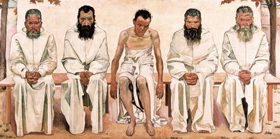 Vermoeidheid van het leven door Ferdinand Hodler
