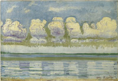 Meer van Genève met de Zwitserse Jura, 1909 door Ferdinand Hodler