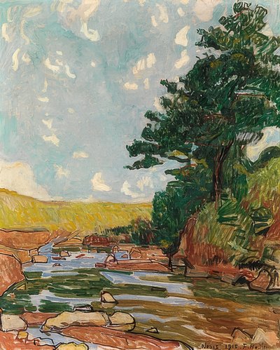 Landschap bij Néris door Ferdinand Hodler