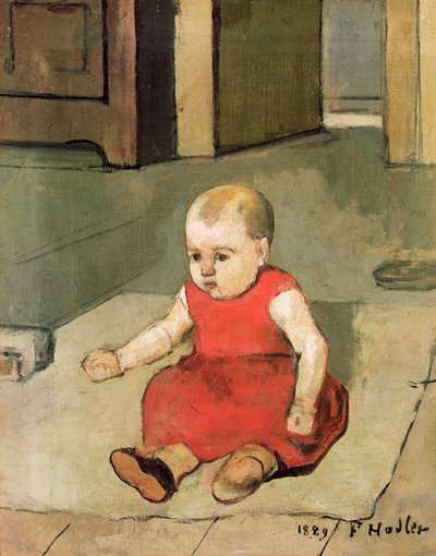 Kleine Hector op de vloer, 1889 door Ferdinand Hodler