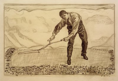 Maaier op het veld door Ferdinand Hodler