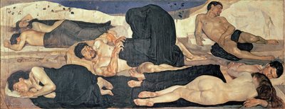Nacht, 1890 door Ferdinand Hodler