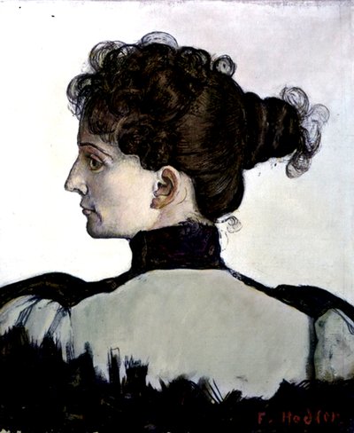 De vrouw van de kunstenaar door Ferdinand Hodler