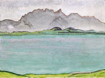 De Stockhorn bergen en het Thunmeer, 1911 door Ferdinand Hodler