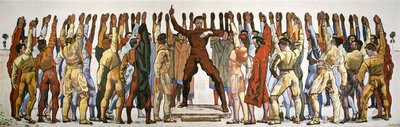 Eenstemmigheid (De eed). Tweede versie door Hodler, Ferdinand (1853-1918) door Ferdinand Hodler
