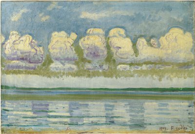 Uitzicht op het Meer van Genève en de Zwitserse Jura door Ferdinand Hodler