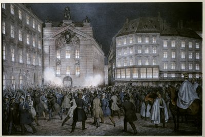 MAARTREVOLUTIE: De studenten bewapenen zich op de vooravond van 13 maart door Ferdinand Hofbauer