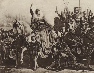 Koningin Elizabeth bij Tilbury door Ferdinand II Piloty