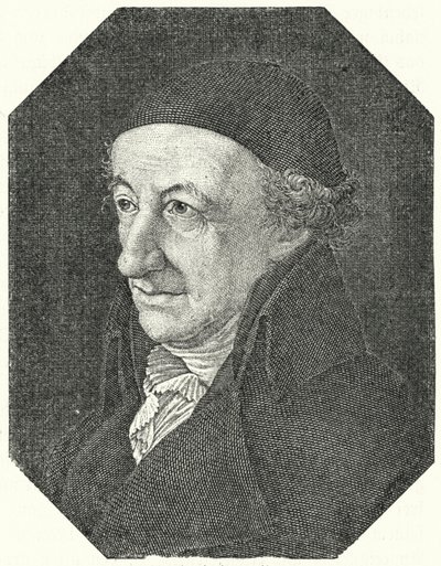 Portret van de Duitse dichter Christoph Martin Wieland op oudere leeftijd door Ferdinand Jagemann