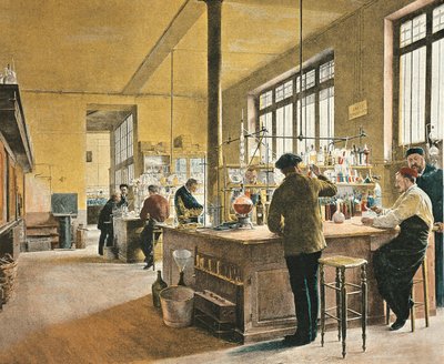 Frankrijk, Parijs, Gemeentelijk chemisch laboratorium in Parijs door Ferdinand Joseph Gueldry