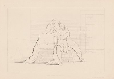 Gertrude Klimt op de Knie van een Weduwnaar door Ferdinand Joubert, after George Elgar Hicks