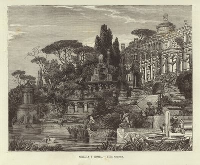 Griekenland en Rome - Romeinse villa door Ferdinand Knab