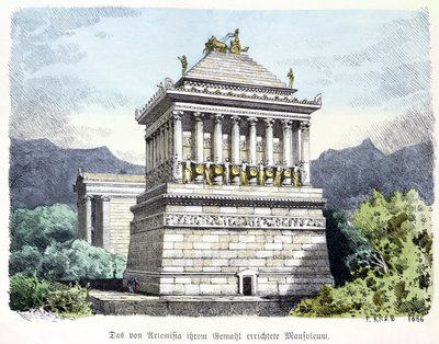 Het mausoleum van Halicarnassus, uit een serie van de 
