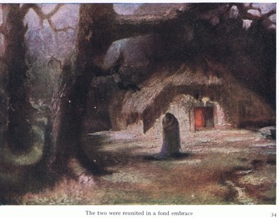 De twee werden herenigd in een innige omhelzing, illustratie uit The Stories of Wagners Operas, uitgegeven door George Harrap & Co Ltd 1932 door Ferdinand Lecke