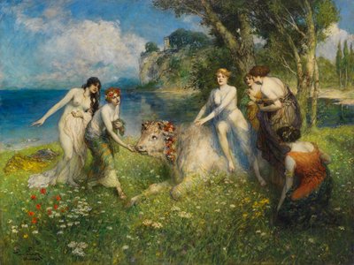 Europa en de stier, 1910s door Ferdinand Leeke