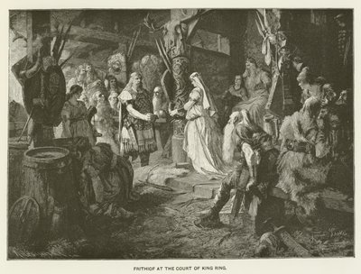 Frithiof aan het hof van Koning Ring door Ferdinand Leeke