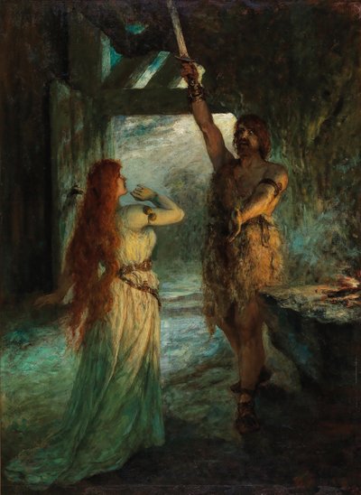 Walkure 1e Act: Sieglinde en haar broer Siegmund door Ferdinand Leeke