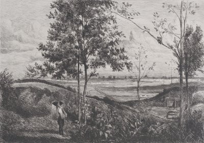 Landschap naar Corot door Ferdinand Lefman