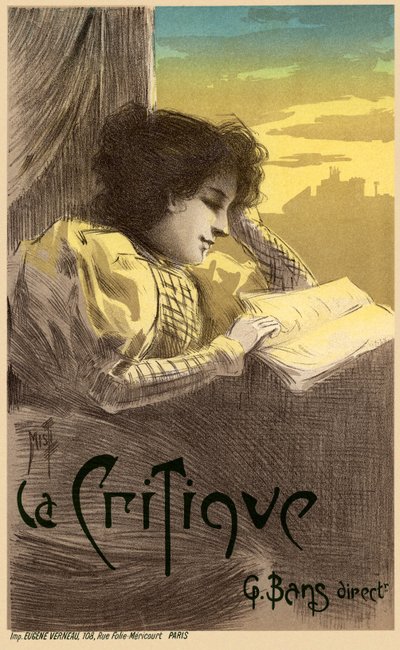 Journal La Critique Poster, 1900 door Ferdinand Misti Mifliez
